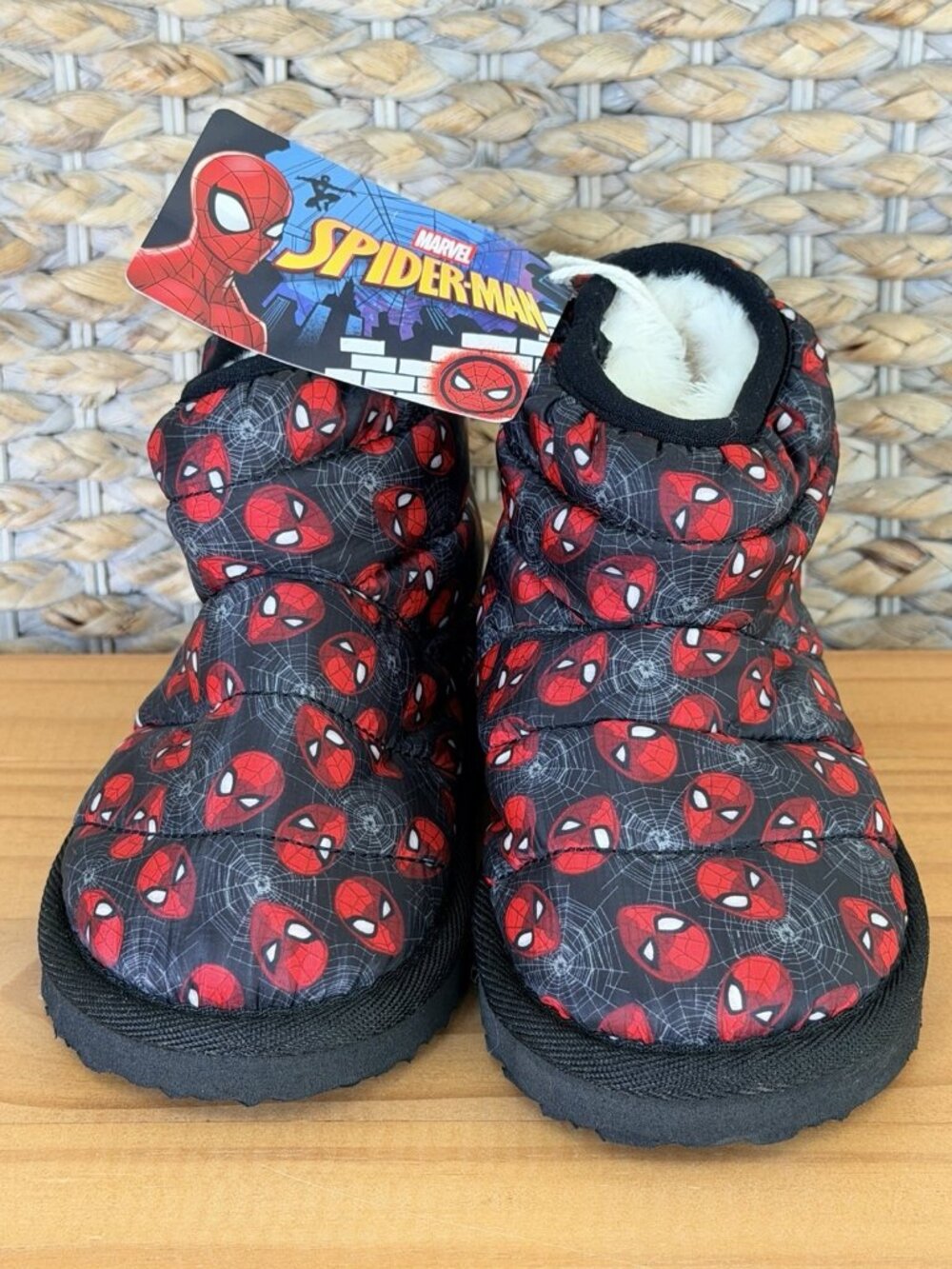 New Marvel Spider-Man Toddler Character Boots Size 10 Black Red NWT